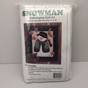 Snowman Wallhanging Quilt Kit With Fabrics Batting Rachels of Greenfield 13x15